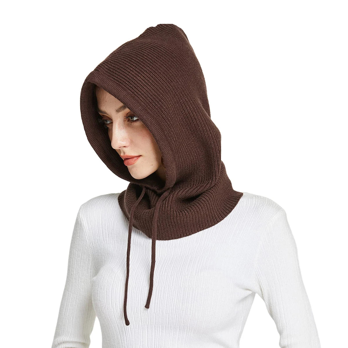 Women's Wool Balaclava Full Coverage Ribbed - VibreMode