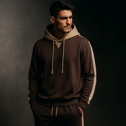 Image of Darryl | Men's Color Block Hoodie Set Tracksuit