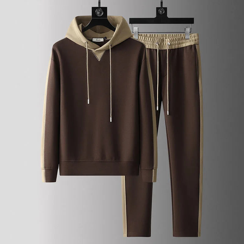 Image of Darryl | Men's Color Block Hoodie Set Tracksuit