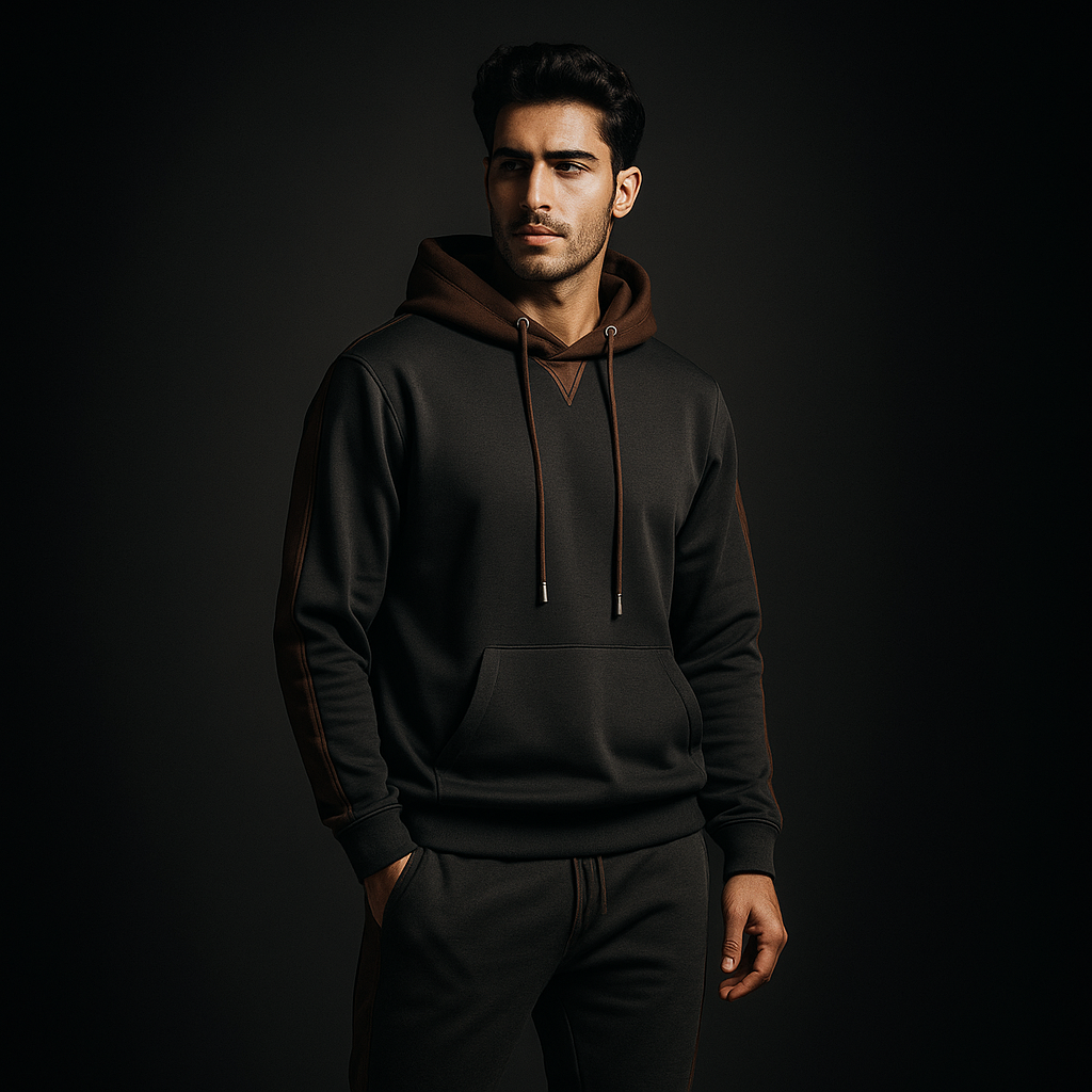 Image of Darryl | Men's Color Block Hoodie Set Tracksuit