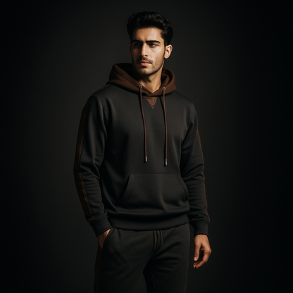 Image of Darryl | Men's Color Block Hoodie Set Tracksuit