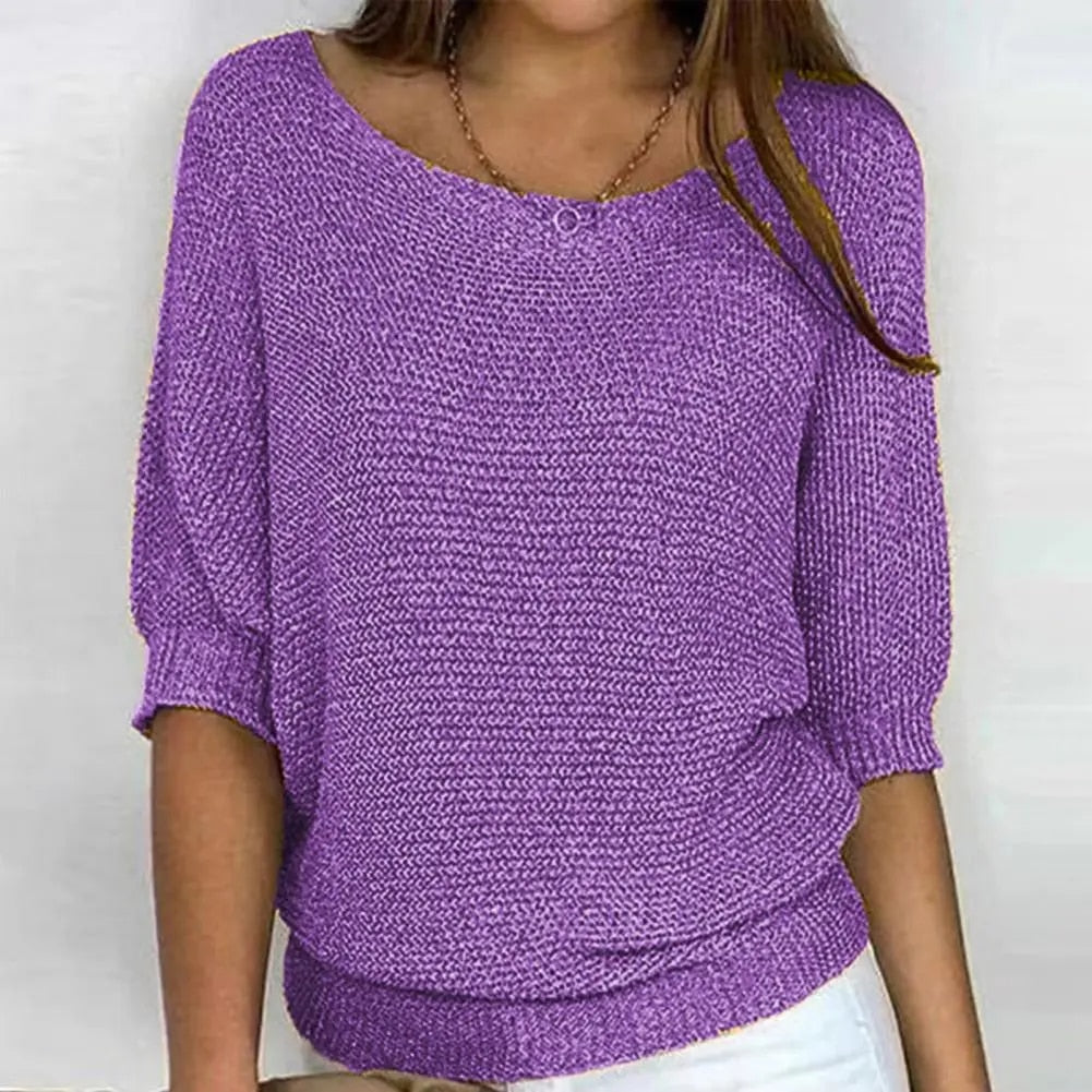 Women's Breathable Knit Sweater Lightweight Summer Jumper