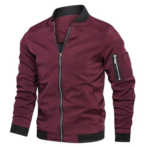 Image of Dawson | Men's Slim-Fit Zip-Up Bomber Jacket