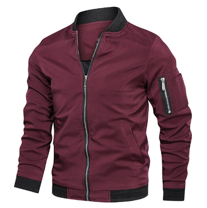 Image of Dawson | Men's Slim-Fit Zip-Up Bomber Jacket