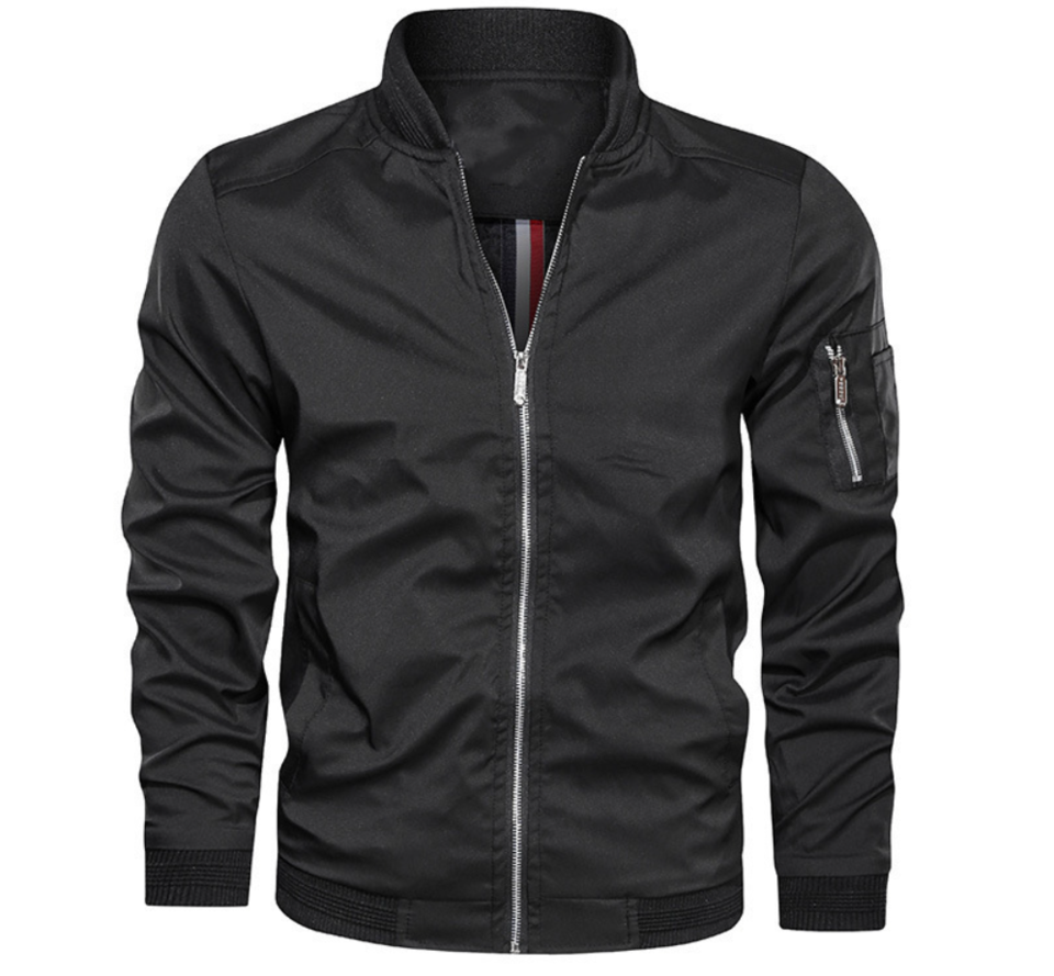 Dawson Men's Slim Fit Bomber Jacket Zip Up - VibreMode