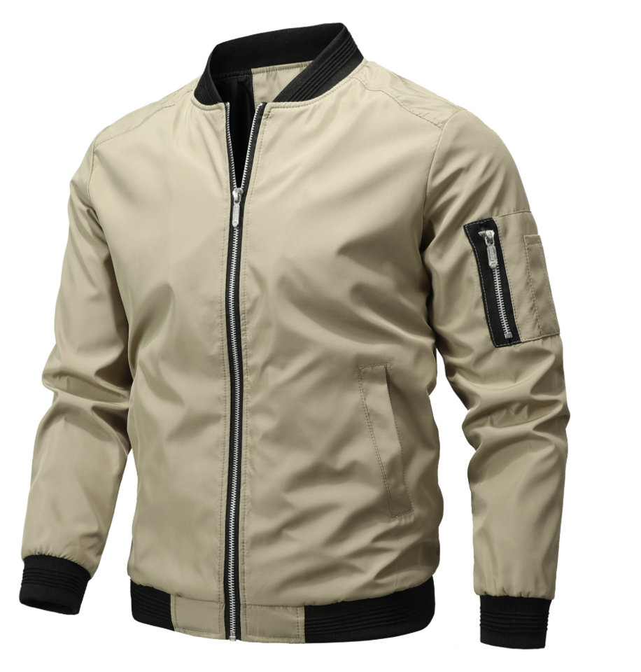 Image of Dawson | Men's Slim-Fit Zip-Up Bomber Jacket