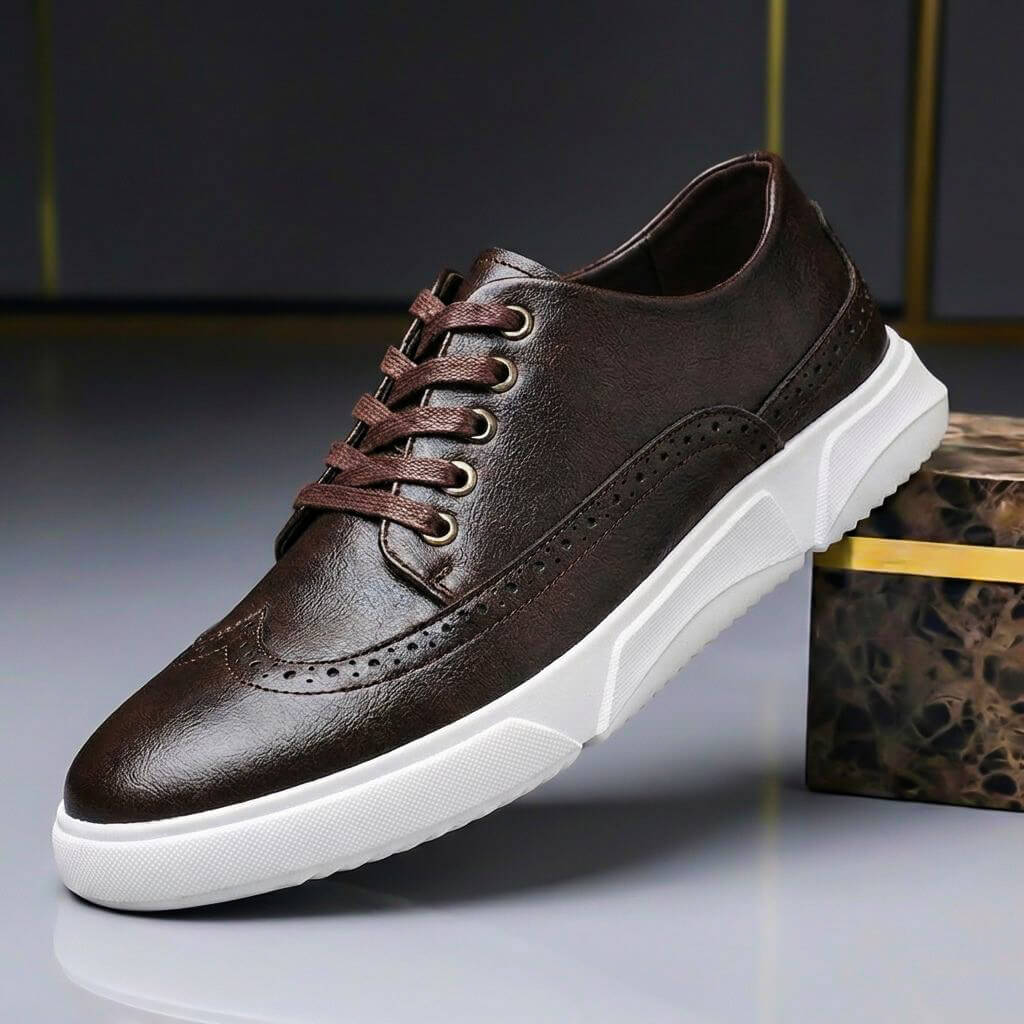 Luxury Genuine Leather Running Shoes