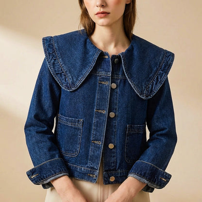 Fashionable Women's Blue Jeans Jacket