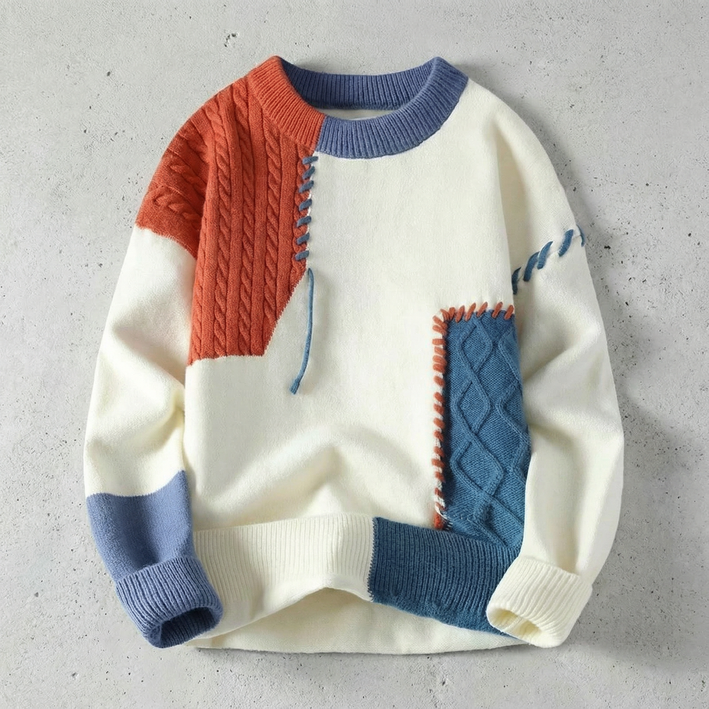 Lorenzo Men's Patchwork Sweater