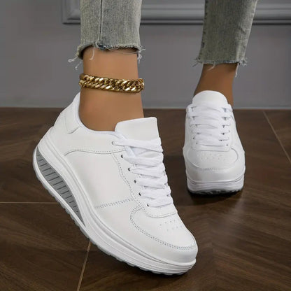 Women's Leather Platform Flats