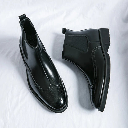 Davenport Men's Faux Leather Chelsea Boots