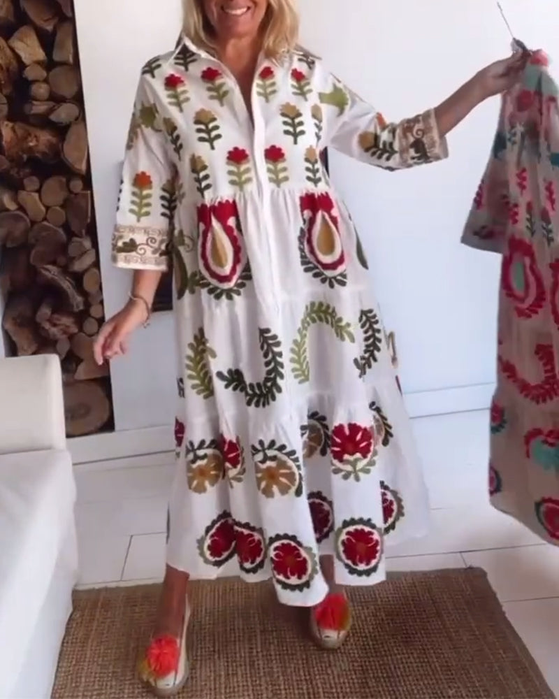 Colorful Patterned Summer Dress