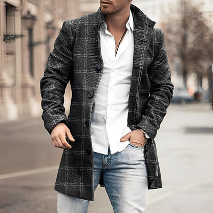 Classic Fit Mens Long Trench Coat