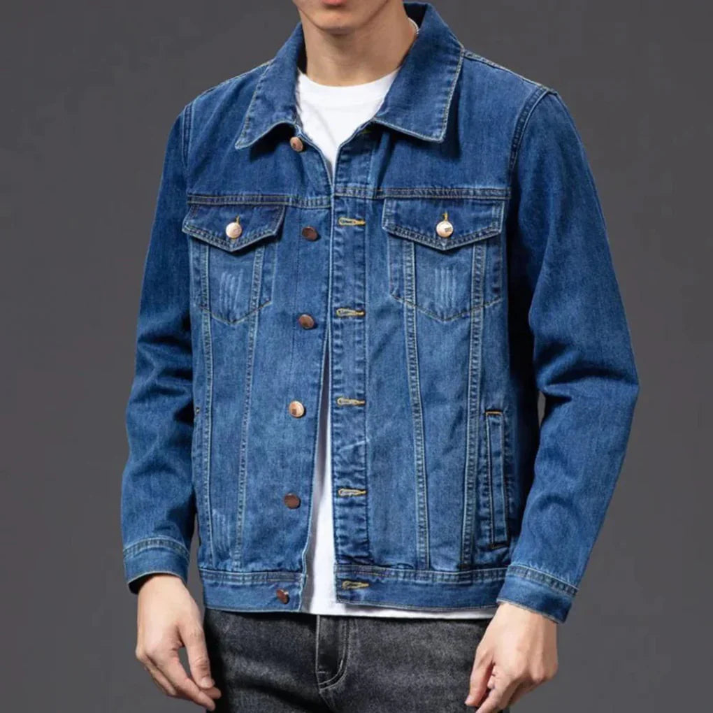 Men's Denim Jacket Classic Blue - VibreMode