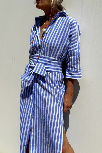 Casual Vertical Stripe Sundress