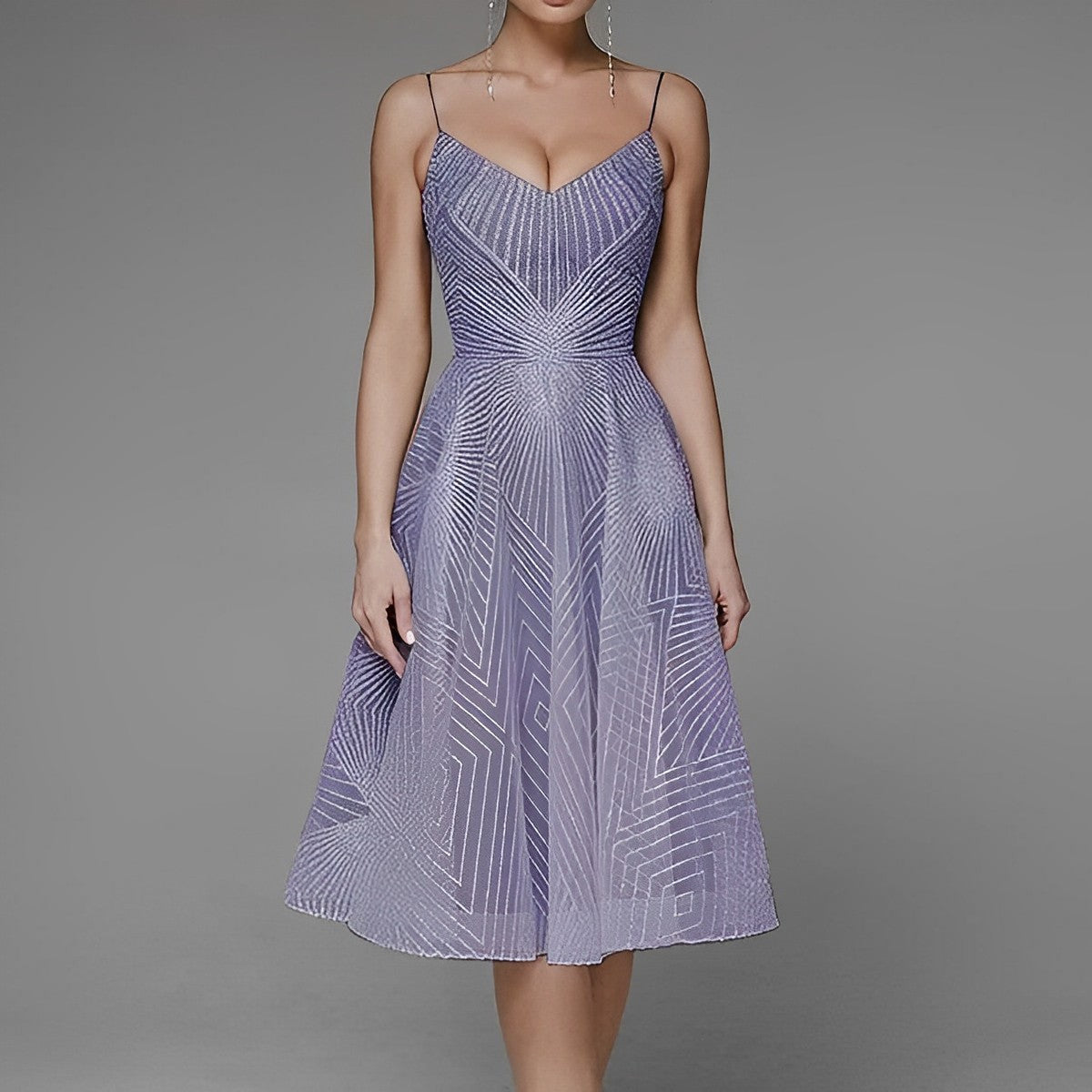 Women's Evening Dress Symmetry Line