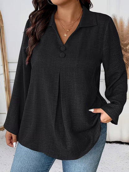 Image of Deborah | Women's Long Sleeve Button Front Blouse