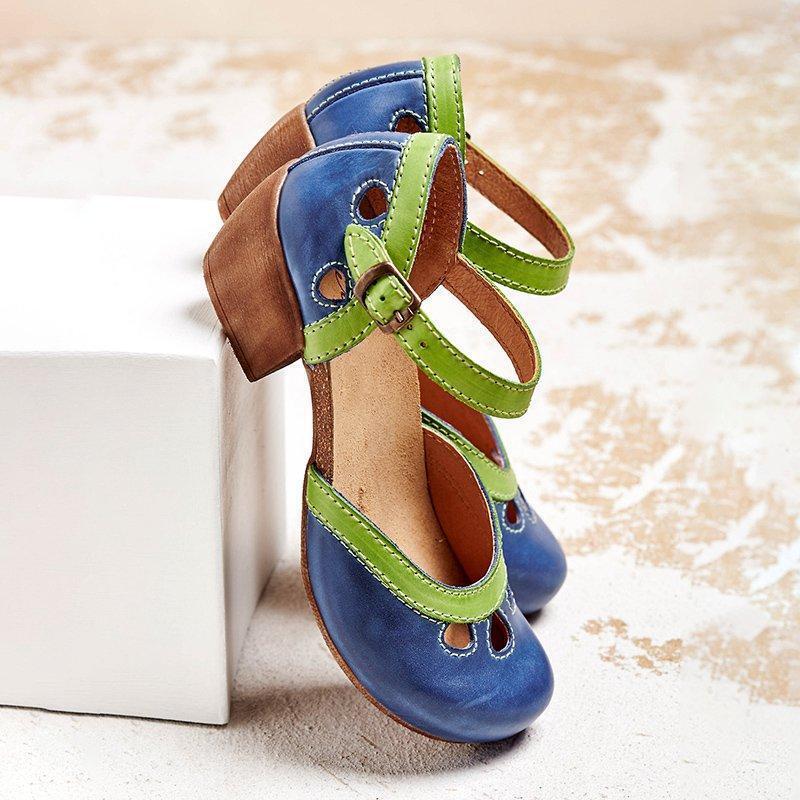 Women's Orthopedic Flat Sandals Low Heel Comfortable - VibreMode