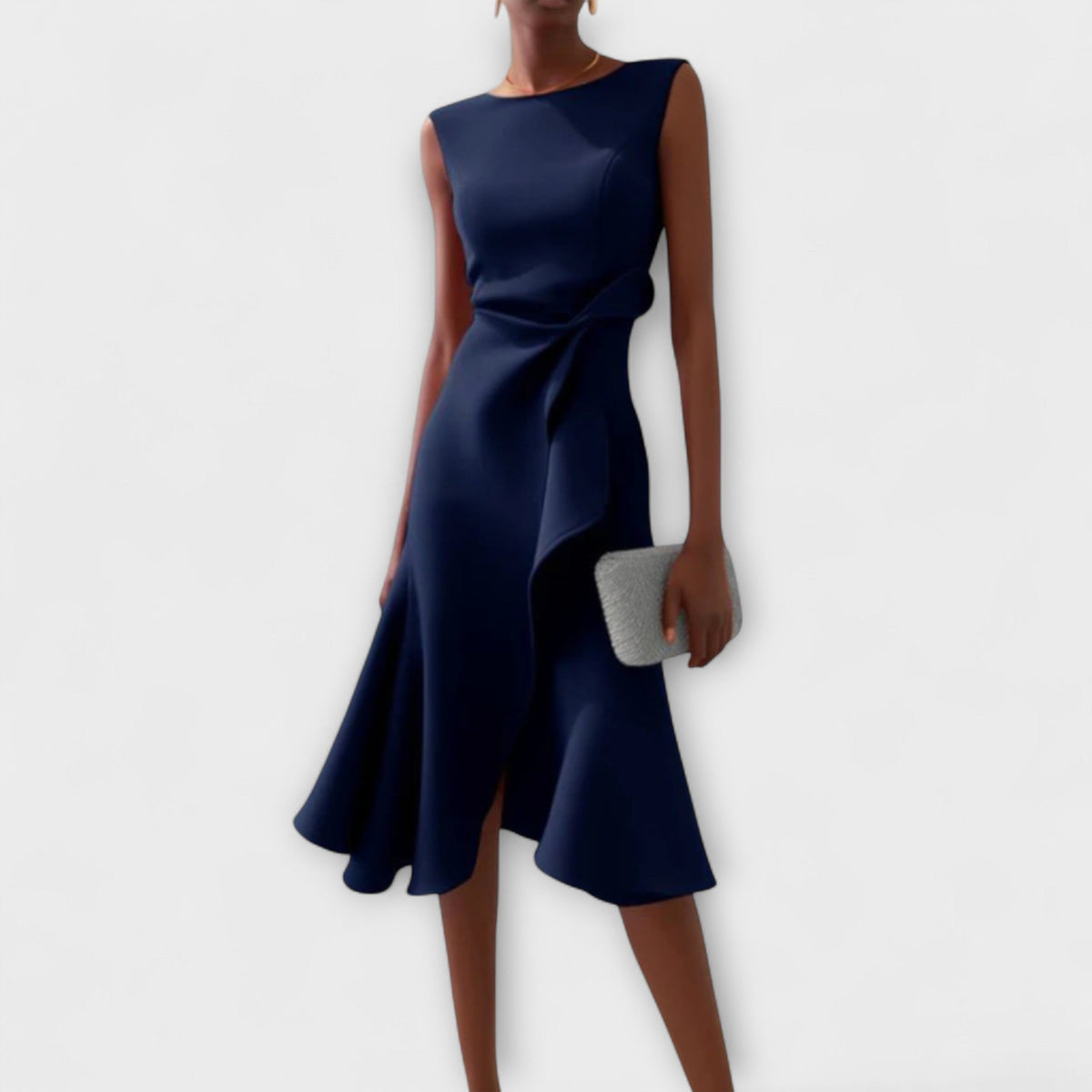 Image of Delilah | Women's Sleeveless Wrap Midi Dress