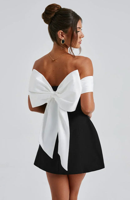 Women's Mini Dress Modern Bow Detail