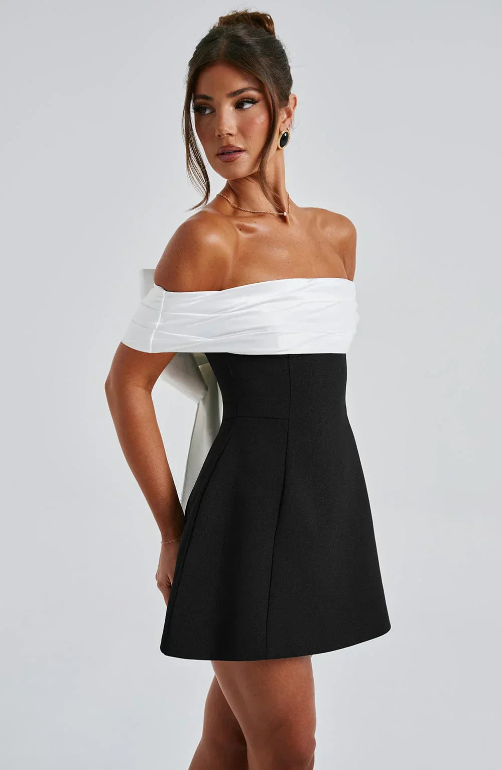 Women's Mini Dress Modern Bow Detail