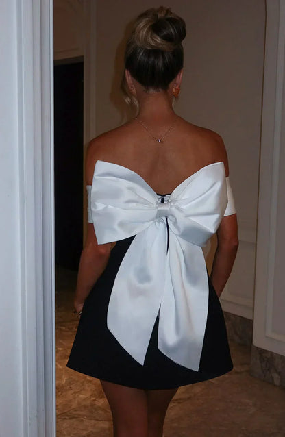 Women's Mini Dress Modern Bow Detail