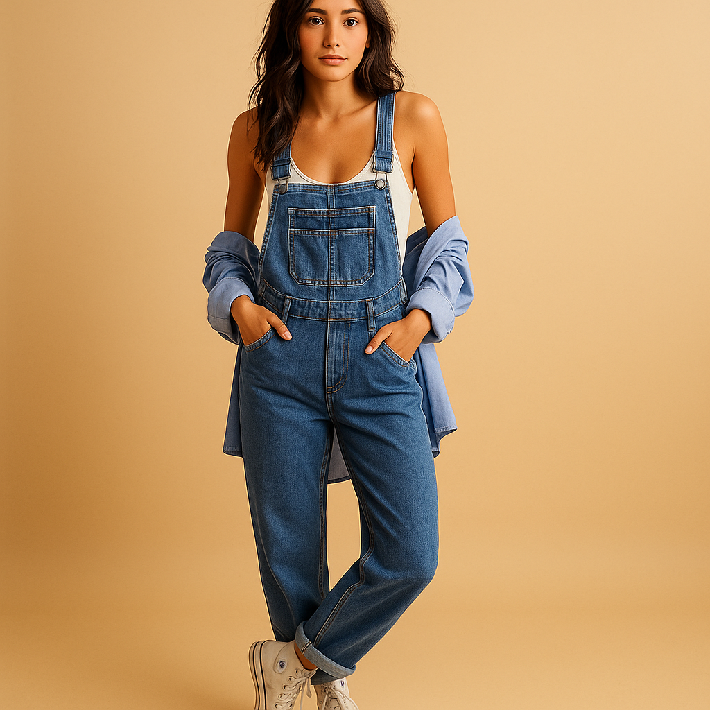 Comfortable Women's Denim Overalls Harper - VibreMode