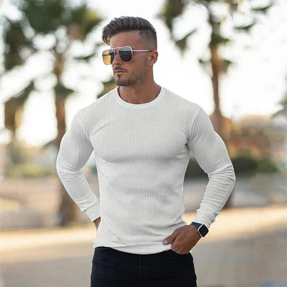 Image of Derrick | Men's Long Sleeve Ribbed Sweater