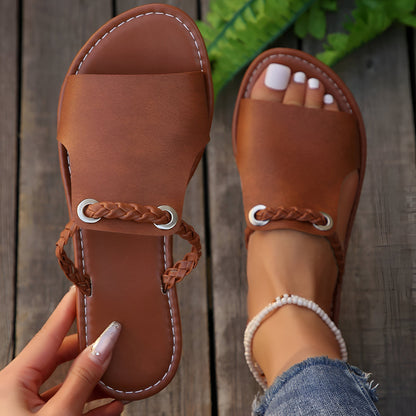 Women's Woven Buckle Sandals