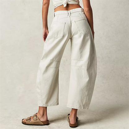 Comfy Women's High Waist Wide Leg Jeans Loose Fit Denim