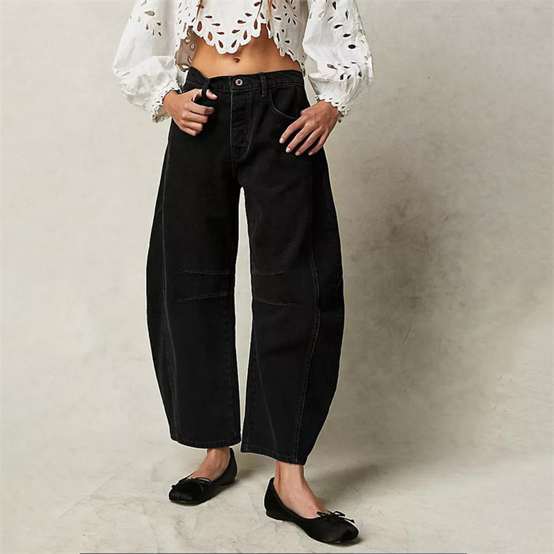 Comfy Women's High Waist Wide Leg Jeans Loose Fit Denim