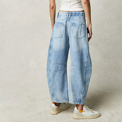 Comfy Women's High Waist Wide Leg Jeans Loose Fit Denim