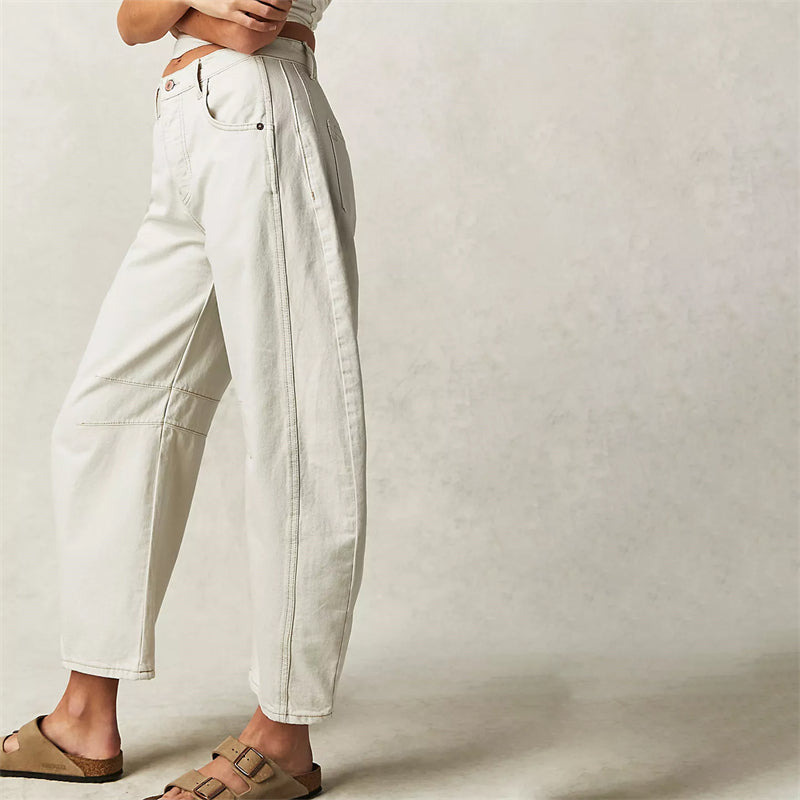 Comfy Women's High Waist Wide Leg Jeans Loose Fit Denim