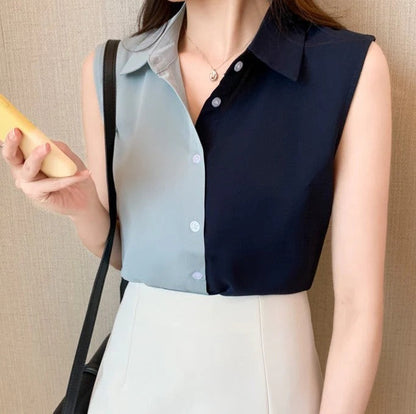 Image of Destiny | Women's Sleeveless Button-Down Blouse
