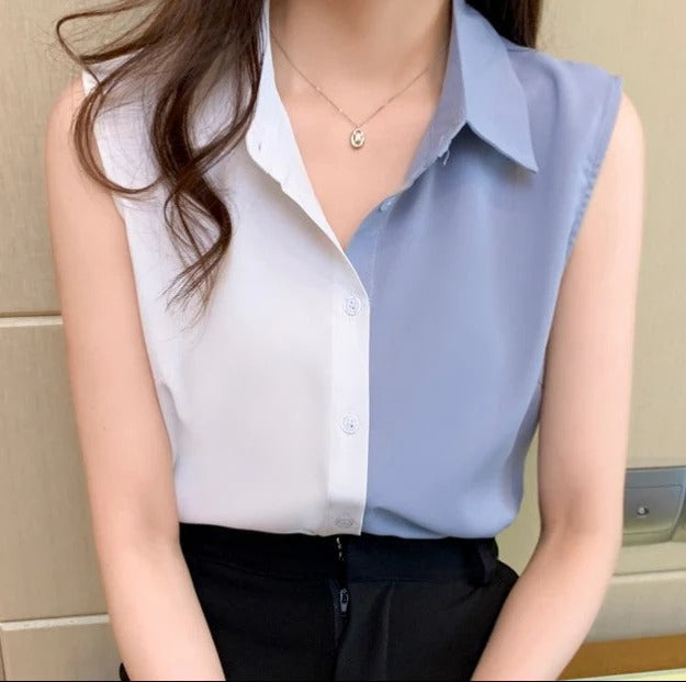 Image of Destiny | Women's Sleeveless Button-Down Blouse