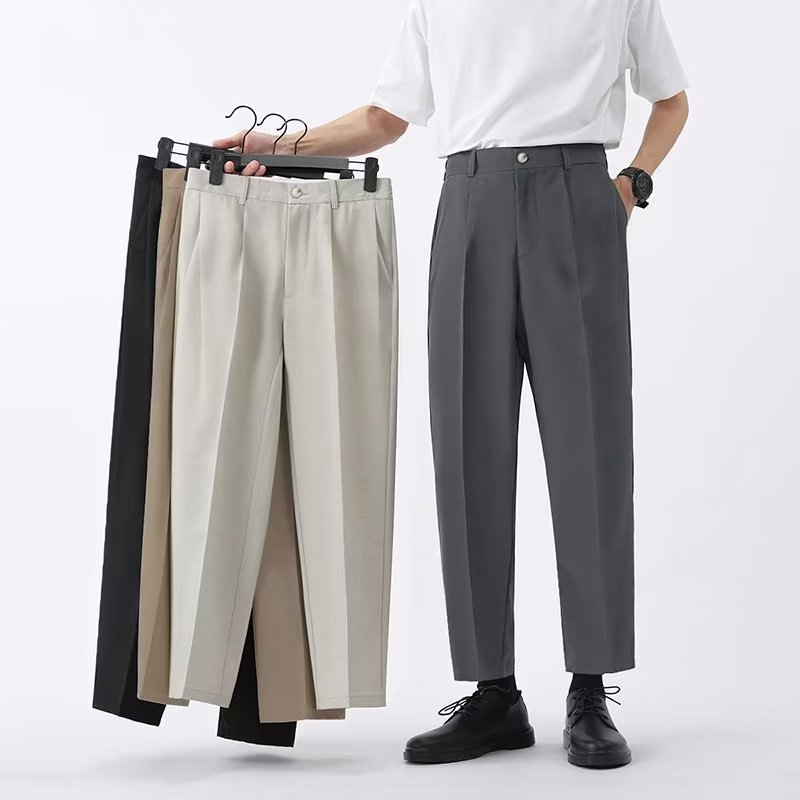 Image of Dexter | Men's Cropped Straight Leg Dress Pants