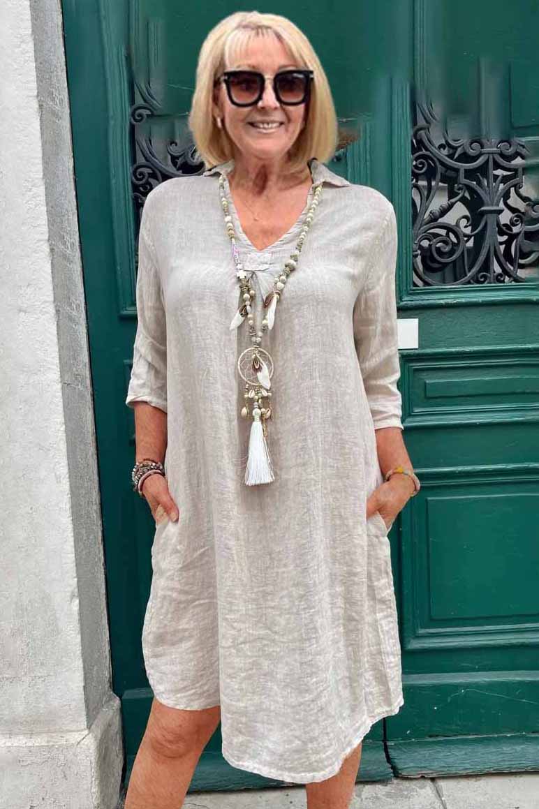 Casual V-Neck Flowy Summer Dress