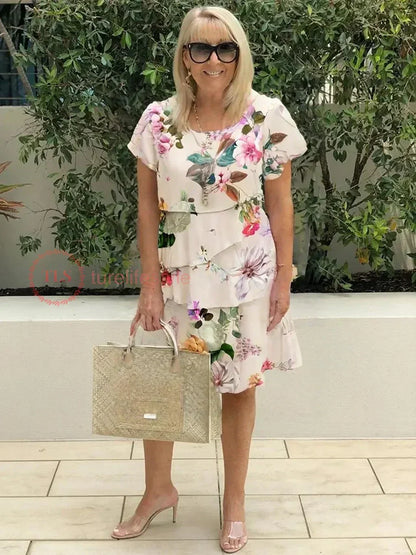 Beautiful Floral Tiered Dress