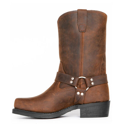 Men's Strap Buckle Boots - VibreMode
