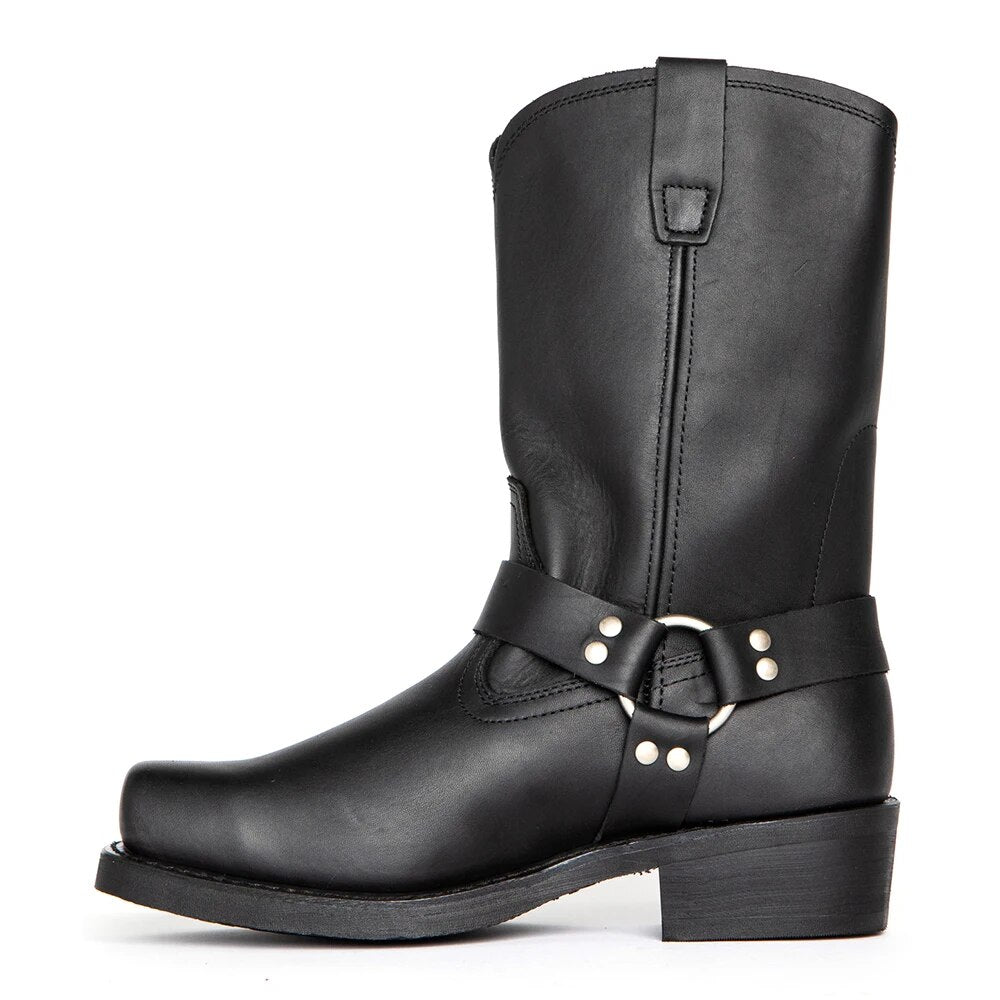 Men's Strap Buckle Boots
