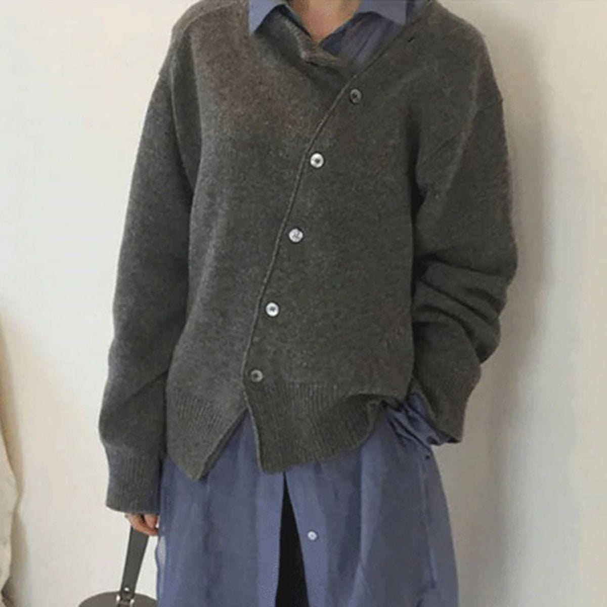 Image of Dominique | Women's Oversized Button-Front Cardigan