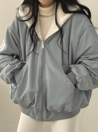 Women's Winter Parka Jacket Soft Lining Zip Closure - VibreMode