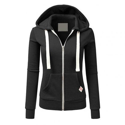 Women's Zipper Hoodie Warm Fleece
