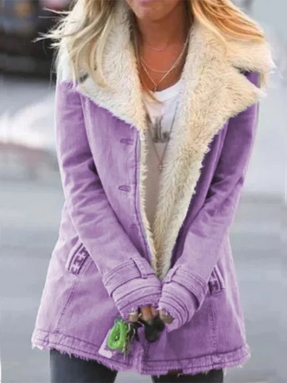 Ladies' Insulated Fleece Parka Coat