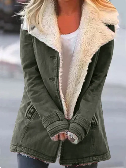Ladies' Insulated Fleece Parka Coat