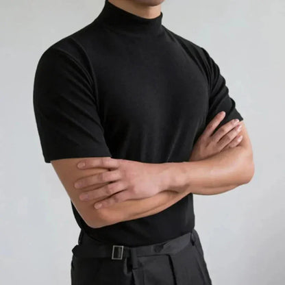 Men's High Collar Tee Shirt - VibreMode