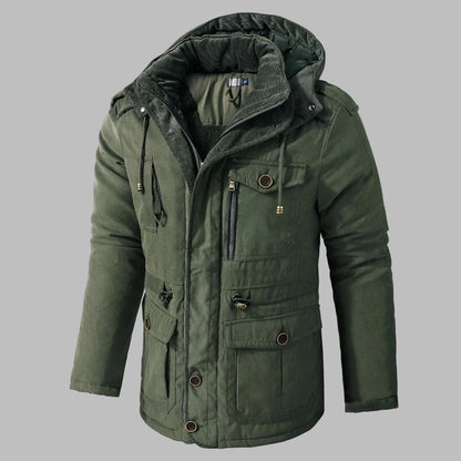 Men's Multi-Pocket Winter Parka Jacket