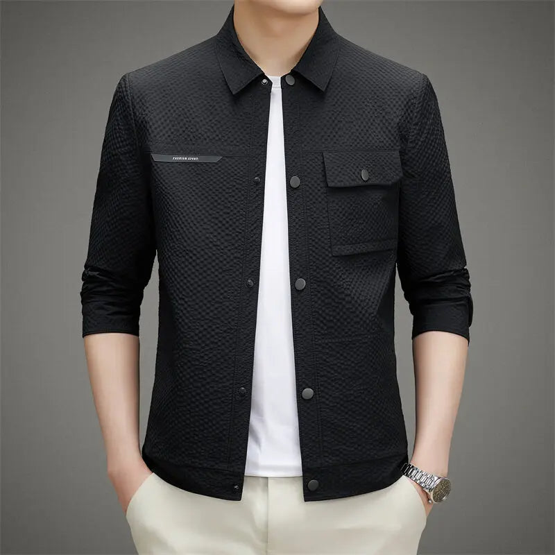 Men's Classic Jacket Shirt Cotton Chest Pocket