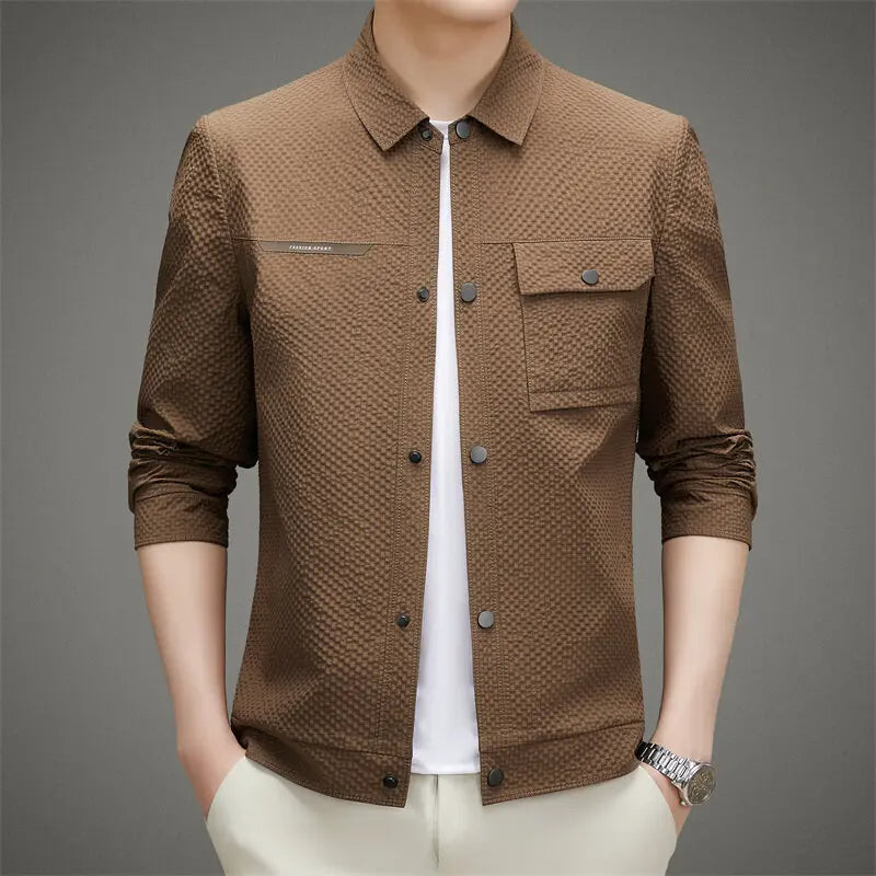 Men's Classic Jacket Shirt Cotton Chest Pocket