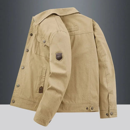 Men's Tactical Cargo Jacket Waterproof Multi-Pocket